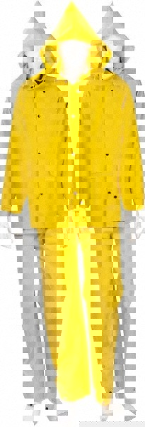 Suit with Bib Overalls: Size 4XL, Yellow, PVC